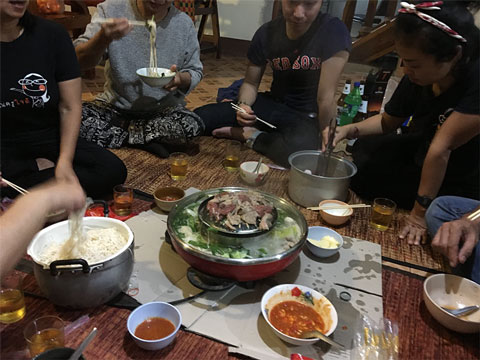 タイでの夕食