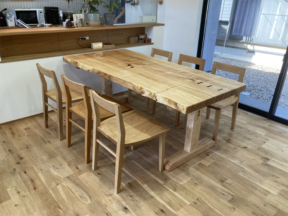 手作り家具へのお声：ダイニングテーブルや手作り家具のオーダーは半布