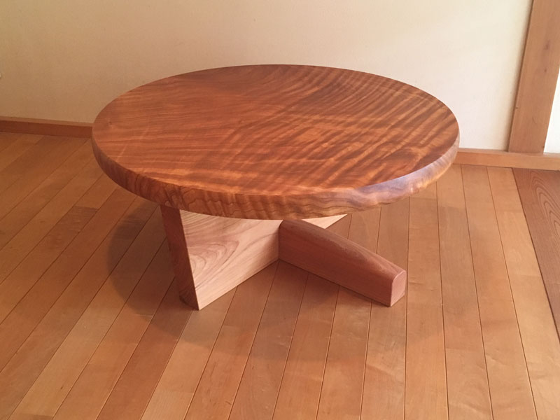 欅（ケヤキ）無垢一枚板 円座卓：ダイニングテーブルや手作り家具の 