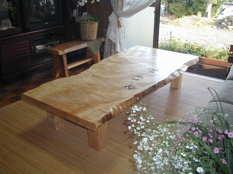 R023■　栃　トチ　豪華　テーブル　板　ダイニング　座卓 天板 　無垢　一枚板R023